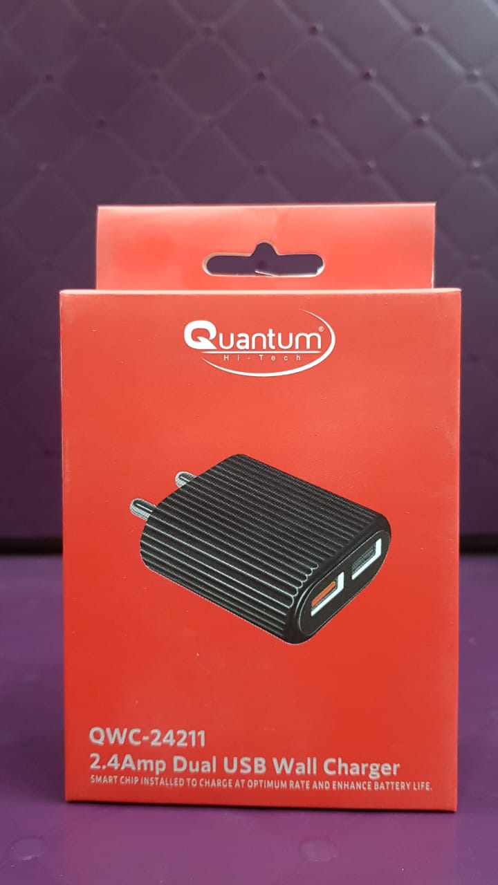 Quantum QWC-24211 2.4 Amp Dual USB Wall Charger